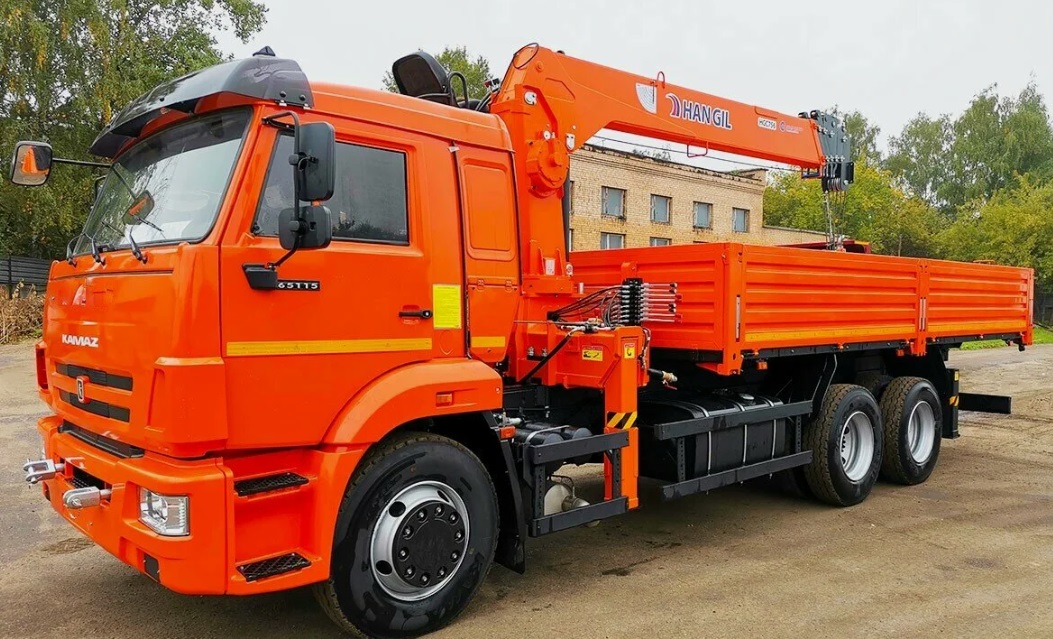 Бортовой автомобиль КАМАЗ 43502 c КМУ Hangil HGC 976